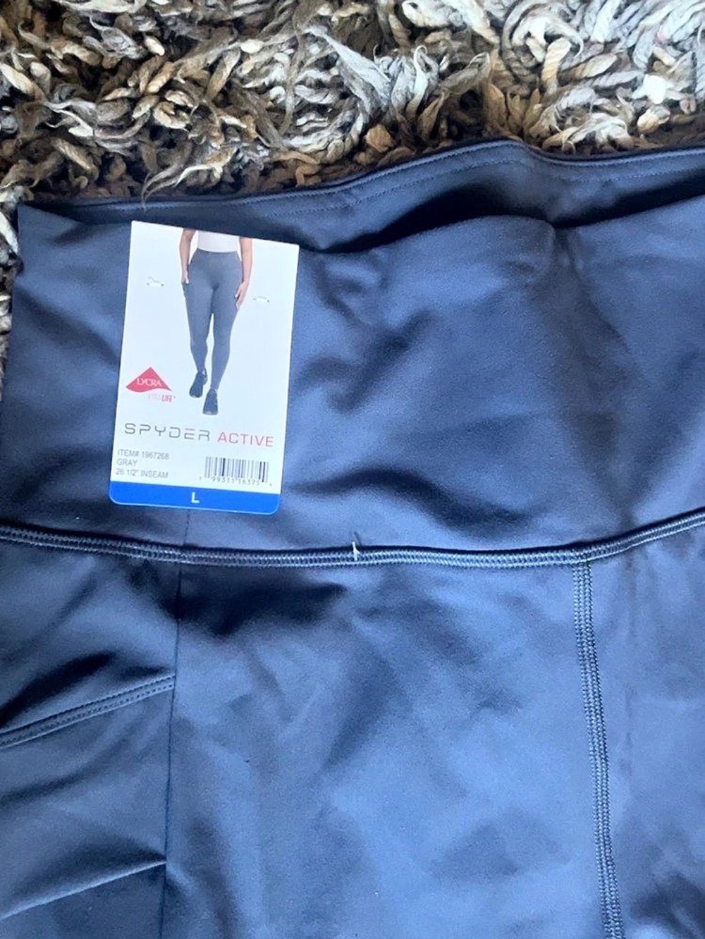 Spyder Active High Rise Pocket Leggings Blue Large